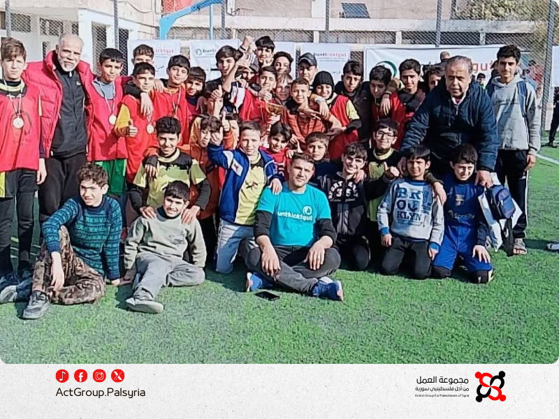 فريق مخيم اليرموك يتوج ببطولة المخيمات الفلسطينية لكرة القدم لمواليد 2013