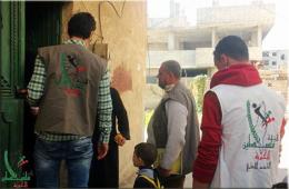 هيئة فلسطين الخيرية تنظم زيارة لنازحي اليرموك في يلدا 