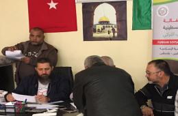 تقديم مساعدات مالية لعدد من العائلات الفلسطينيية السورية في تركيا 