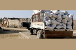 هيئة فلسطين الخيرية توزع مادة الحطب على عدد من العائلات والمساجد جنوب دمشق