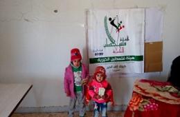 "فلسطين الخيرية" توزع مساعداتها وتشارك في صلح عشيرتين جنوب سورية
