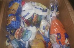 توزيع سلل غذائية على فلسطينيي سورية في مخيم البداوي 