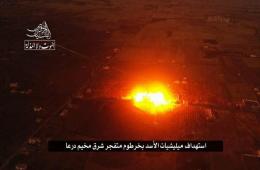 اشتباكات ليلية عنيفة في محيط مخيم درعا للاجئين الفلسطينيين جنوب سورية 