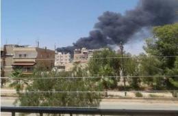 جرح ثلاثة أطفال جراء قصف قوات المعارضة لمدرسة تقطنها عائلات فلسطينية بحي الكاشف في درعا