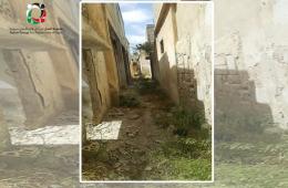 بالصور مجموعة العمل ترصد جانباً من الدمار  الذي حل بمنازل المدنيين في مخيّم درعا