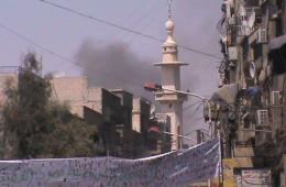 تعرض مخيم اليرموك للقصف بقذائف الهاون 