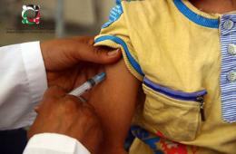 حملة تلقيح ضد مرض الحصبة في مدرسة الجرمق البديلة جنوب دمشق 