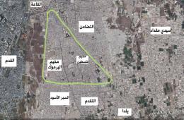 قصف ليلي يطال شارع فلسطين وحي التضامن بريف دمشق 
