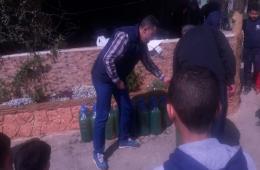 توزيع مساعدات عينية على ٢٤ عائلة فلسطينية في البقاع اللبناني 