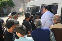 الوفاء تستمر بتقديم مساعداتها الإغاثية لأهالي مخيم اليرموك"