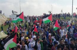 فلسطينيو سورية في لبنان يشاركون في إحياء الذكرى السبعين لنكبة فلسطين 