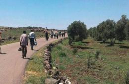 العائلات الفلسطينية العائدة إلى بلدة تسيل جنوب سوية تشكو فقر الحال وشح المساعدات 