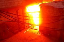 اندلاع حريق في منشرة خشب بمخيم جرمانا