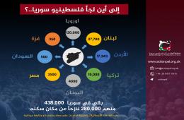 شاهد | إنفوغراف‬ إلى أين لجأ فلسطينيو سورية... ؟