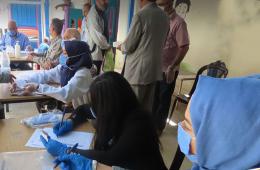 توزيع معقمات لذوي الاحتياجات الخاصة للوقاية من كورونا في سبينة ومخيمها