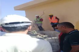 وفد من الصليب الأحمر يزور مخيم حندرات في حلب 