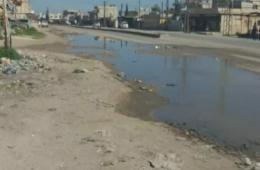 مخيم خان الشيح. شكاوى من أعطال مجرور الصرف الصحي