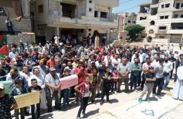 أهالي مخيم درعا يتضامنون مع القدس وغزة 