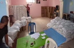 مخيم حندرات..توزيع مساعدات غذائية للعائلات 