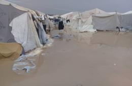 البرد القارس والرياح العاتية تحولان شتاء مهجري دير بلوط والمحمدية إلى مأساة  