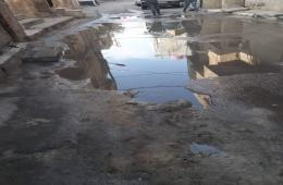 مخيم جرمانا.. تجمع مياه الصرف الصحي يزيد من مشكلات الأهالي