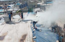 3 حرائق خلال أقل من ساعة. الحرائق تهدد حياة فلسطينيي الخيام شمال سورية 