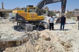 إعادة ترميم خزان المياه في مخيم حندرات