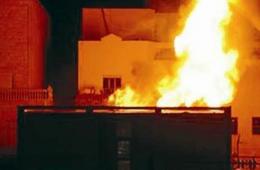 إحتراق محول كهربائي في مخيم خان دنون