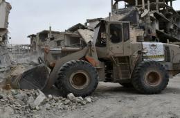 جمعية القدس تعلن انتهاء أعمال إزالة الأنقاض من حي 8 آذار بمخيم اليرموك