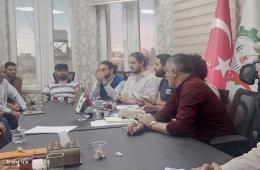 نشطاء فلسطينيون في الشمال السوري يسلمون رسالة مطالب لوفد من الأمم المتحدة