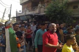 مخيم النيرب يتظاهر تضامناً مع غزة والأقصى وسط تحفظات أمنية