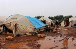 الشتاء يزيد من مأساة الفلسطينيين في شمال سوريا