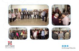 افتتاح معرض "نرسم لفلسطين" للفن التشكيلي في حمص