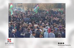 احتفال جماهيري في مخيم خان الشيح تكريماً للشهداء واختفاءً بانتصار الثورة السورية