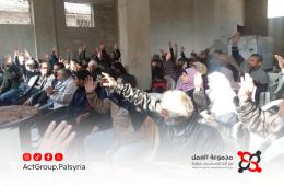 أهالي مخيم درعا ينتخبون لجنة تمثيلية لخدمة مصالح المخيم 