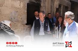 وفد أوروبي يطلع على أوضاع الأهالي في مخيم اليرموك