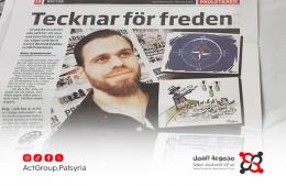 رسومات أحمد قدورة.. صوت فلسطيني عابر للحدود من سورية إلى السويد وفرنسا