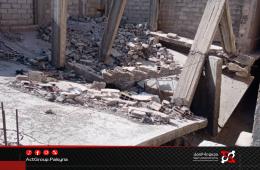 مخيم سبينة .. مبنى آيل للسقوط ينذر بكارثة وشيكة