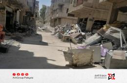 تردي أوضاع الشوارع في مخيم اليرموك يفاقم معاناة السكان