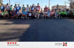 مخيم خان الشيح. سباق جري لتعزيز الأنشطة الرياضية بين الشباب