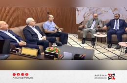 وفد من منظمة التحرير يزور الهيئة العامة للاجئين الفلسطينيين العرب