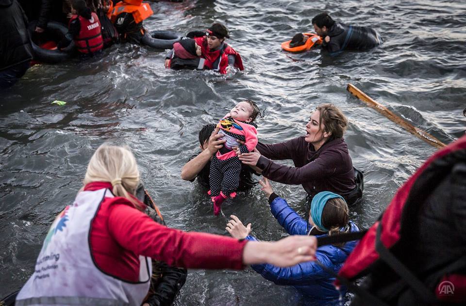 Death of 13 migrants including 7 children off a Greek Island.