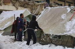 مخيم جرمانا و فصول المعاناة الجديدة مع العاصفة  