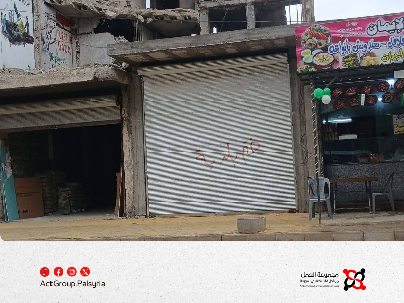 Yarmouk camp. Demands for legal clarification regarding the closure of shops